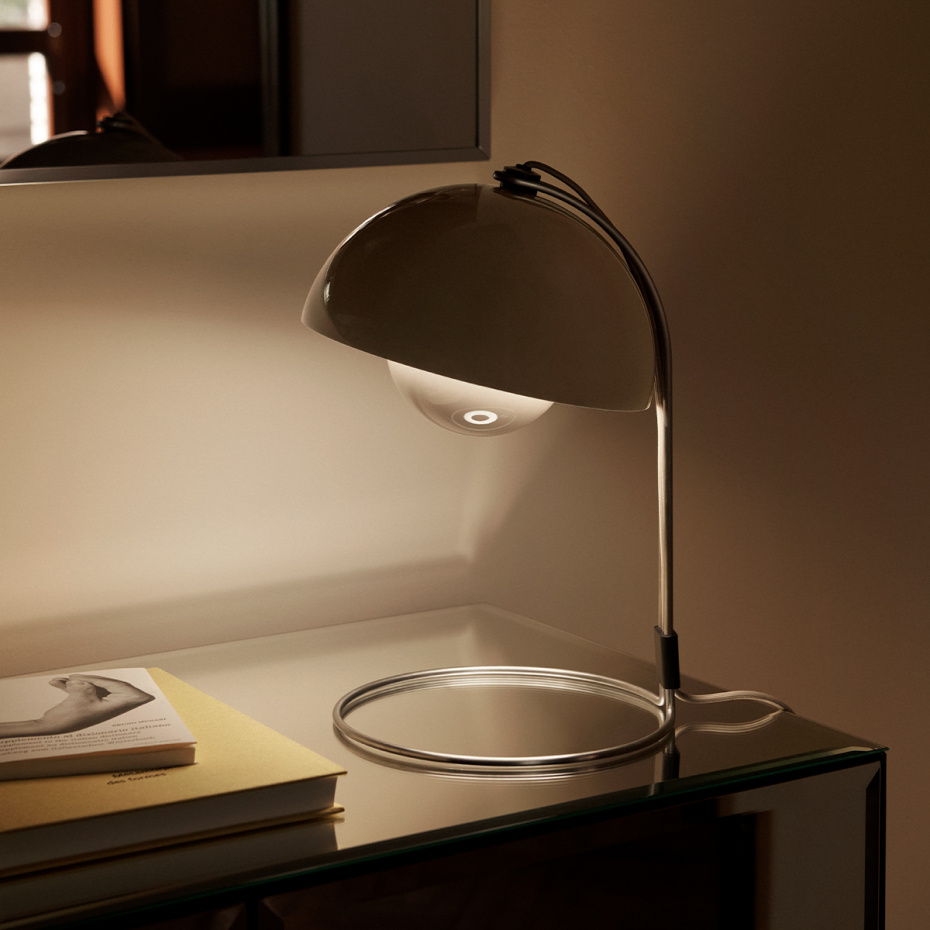 Flowerpot Bordslampa VP4 Grey Beige