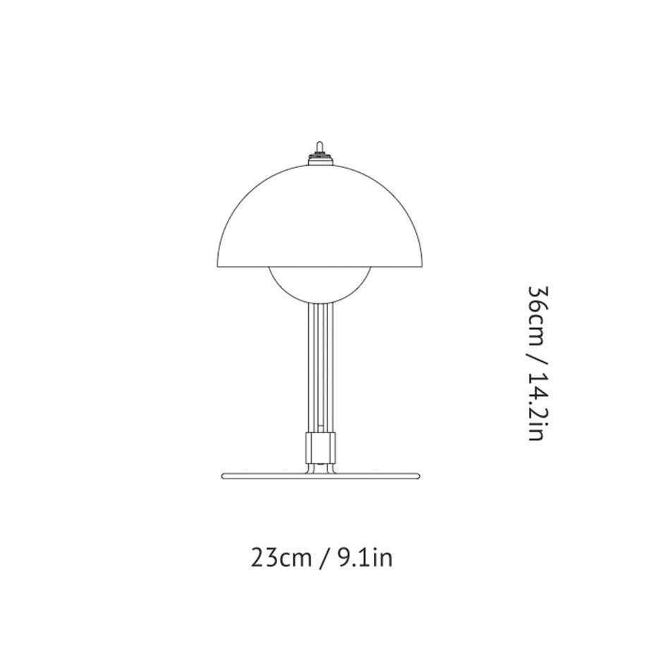Flowerpot Bordslampa VP4 Grey Beige