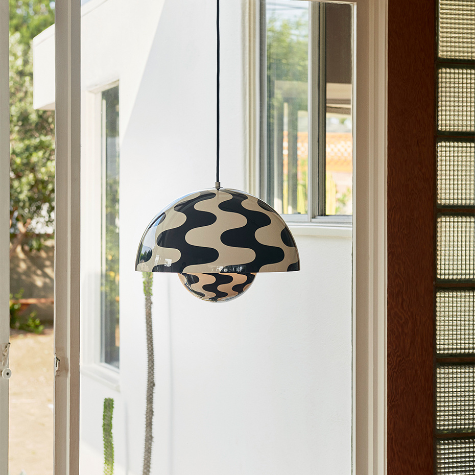 Flowerpot Pendel VP7 Ø37cm Black & White Pattern