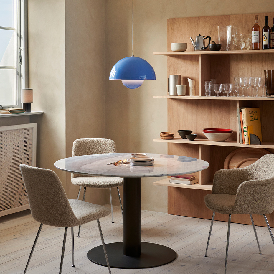 Flowerpot Pendel VP7 Ø37cm Cobalt Blue & Twilight Blue Pattern