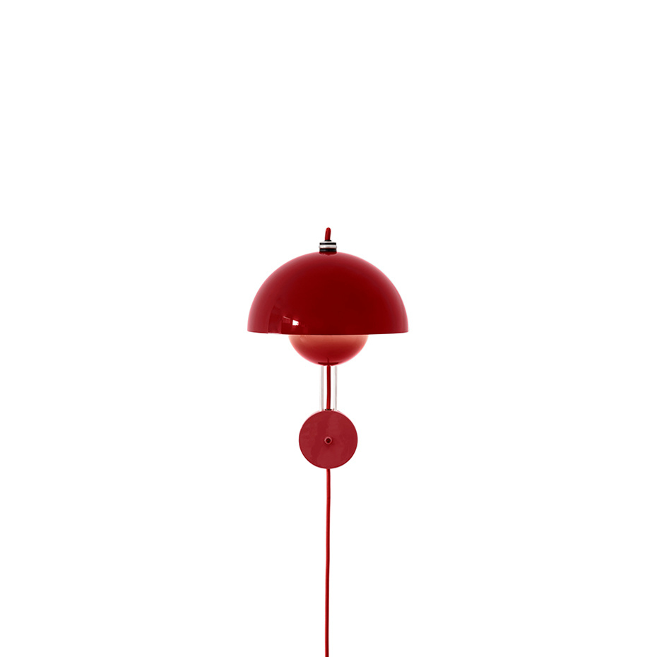 Flowerpot Vägglampa VP8 Vermilion Red