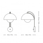 Flowerpot Vägglampa VP8 Vermilion Red Flowerpot Vägglampa VP8 Vermilion Red