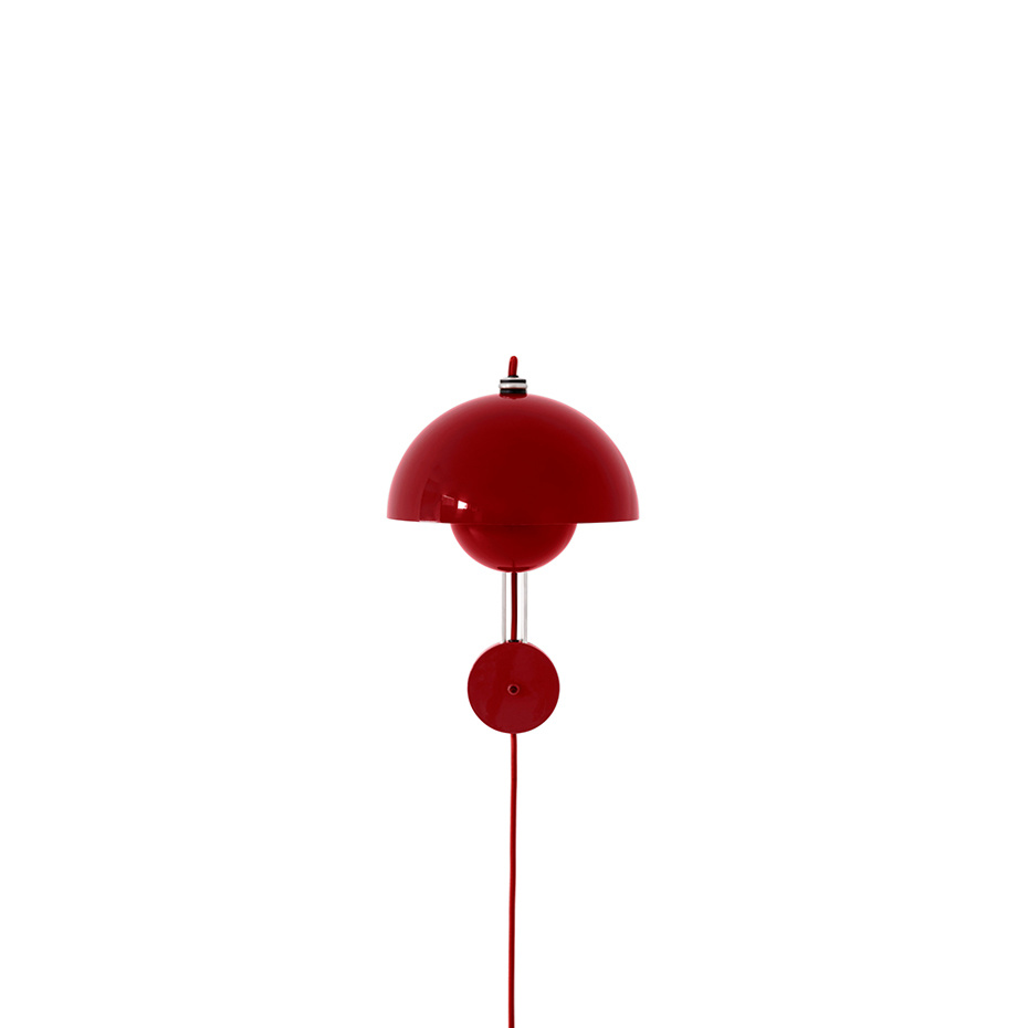 Flowerpot Vägglampa VP8 Vermilion Red