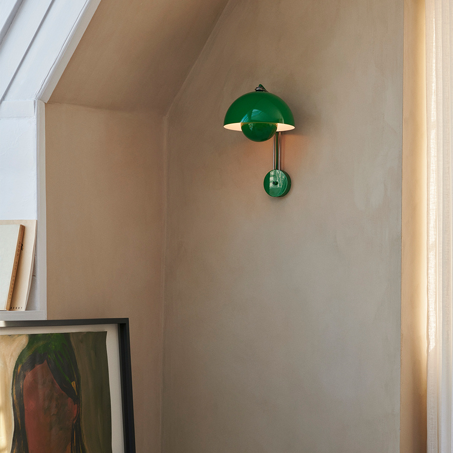 Flowerpot Vägglampa VP8 Signal Green