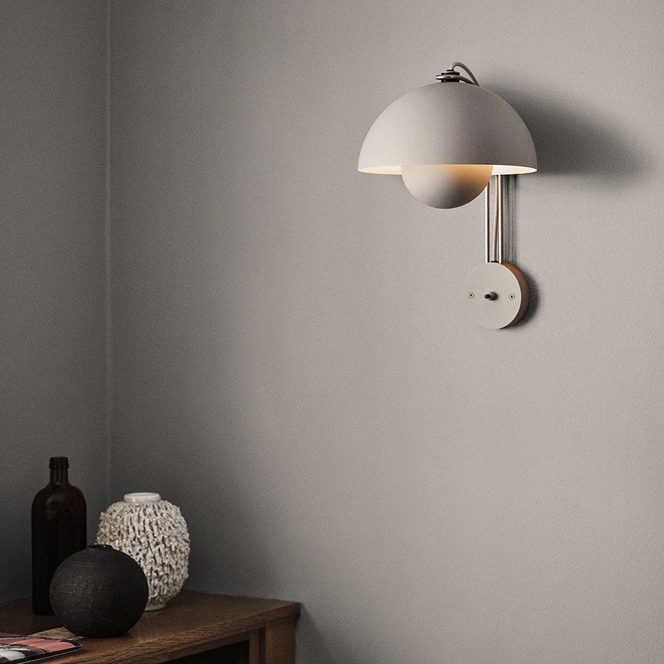 Flowerpot Vägglampa VP8 Stone Blue