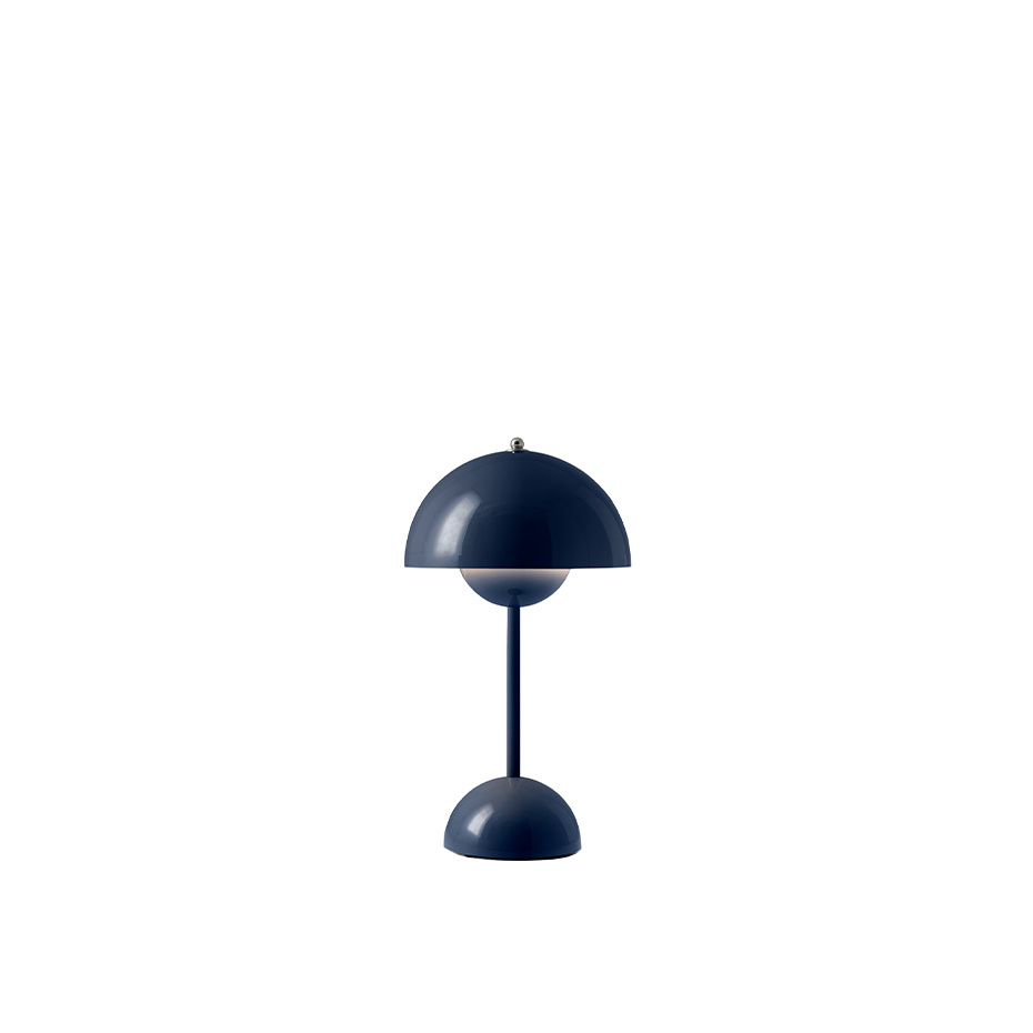 Flowerpot Bordslampa VP9 Portable Steel Blue