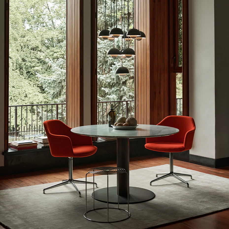 Flowerpot Pendel VP10 Ø16cm Cobalt Blue & Twilight Blue Pattern