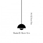 Flowerpot Pendel VP10 Ø16cm Matt Black Flowerpot Pendel VP10 Ø16cm Matt Black