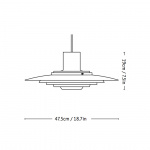 P376 Pendel KF1 Ø48cm Aluminium P376 Pendel KF1 Ø48cm Aluminium
