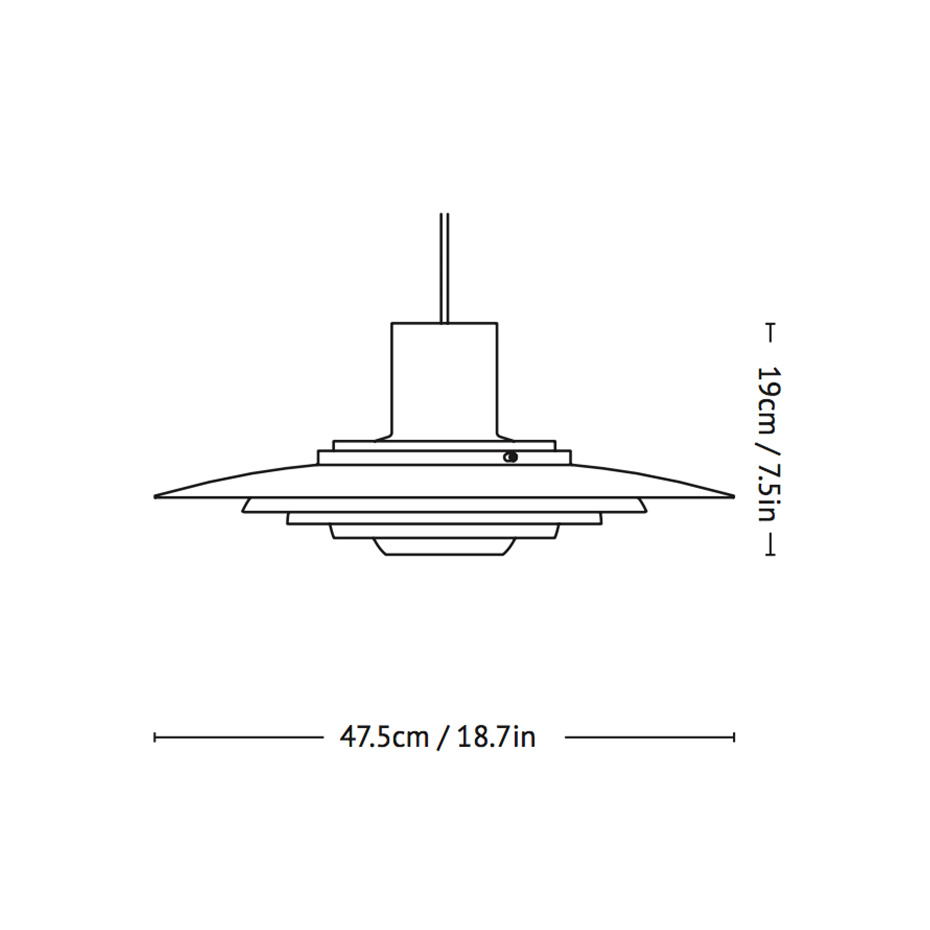 P376 Pendel KF1 Ø48cm Matt White