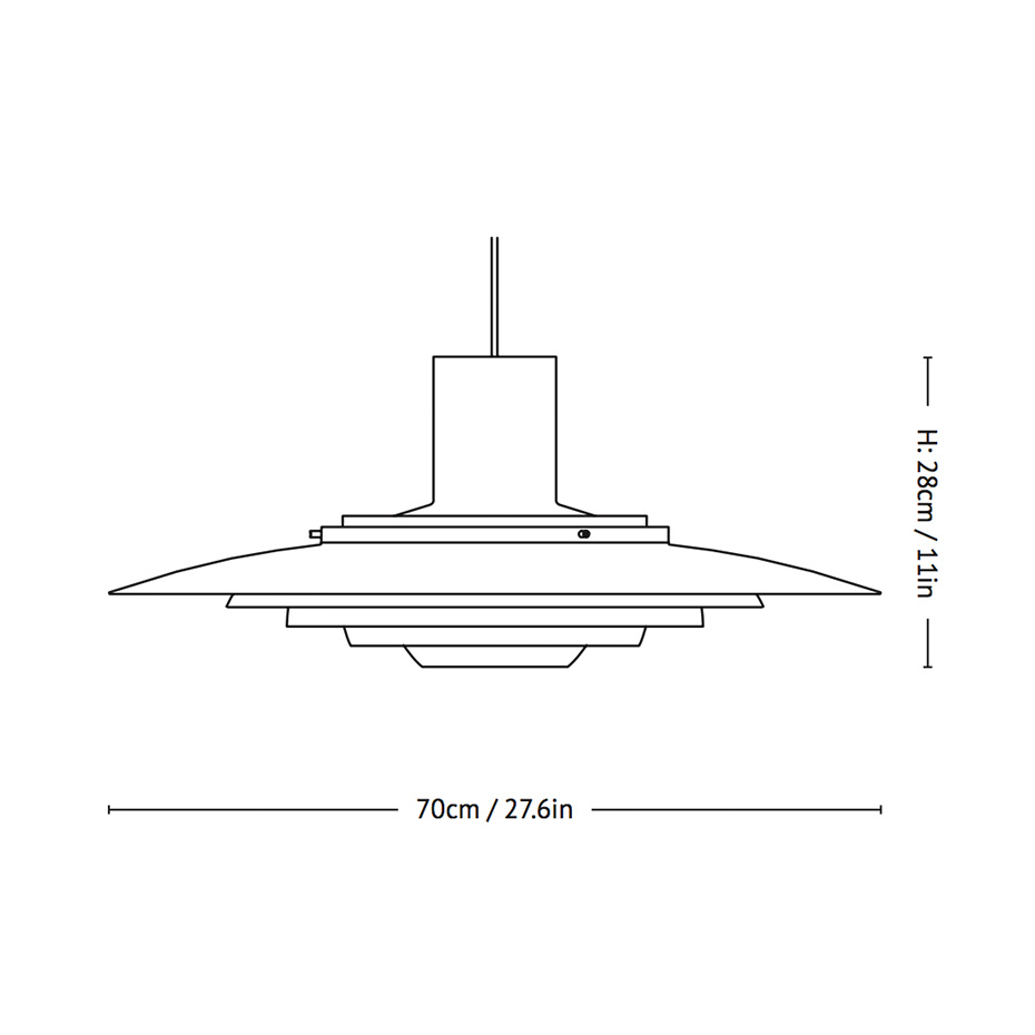 P376 Pendel KF2 Ø70cm Aluminium