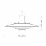 P376 Pendel KF2 Ø70cm Matt White P376 Pendel KF2 Ø70cm Matt White