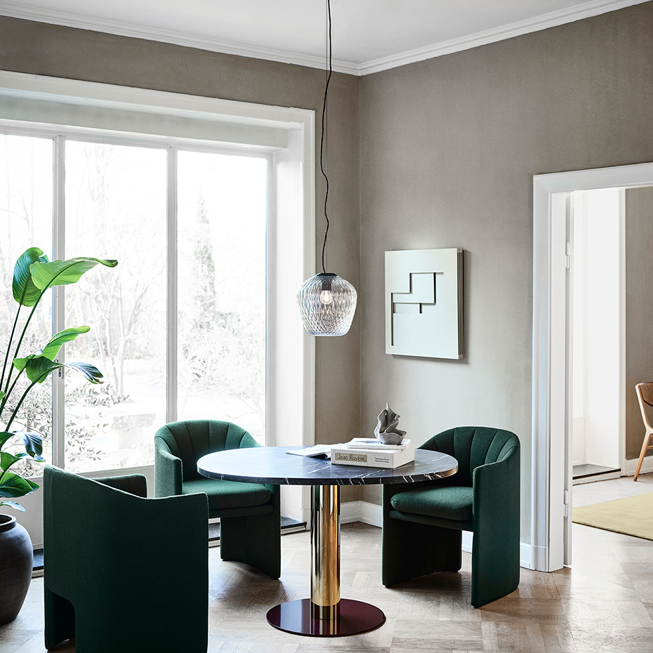 Blown Pendel SW3 Ø28cm Silver Lustre