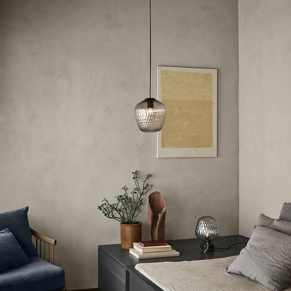 Blown Pendel SW3 Ø28cm Silver Lustre