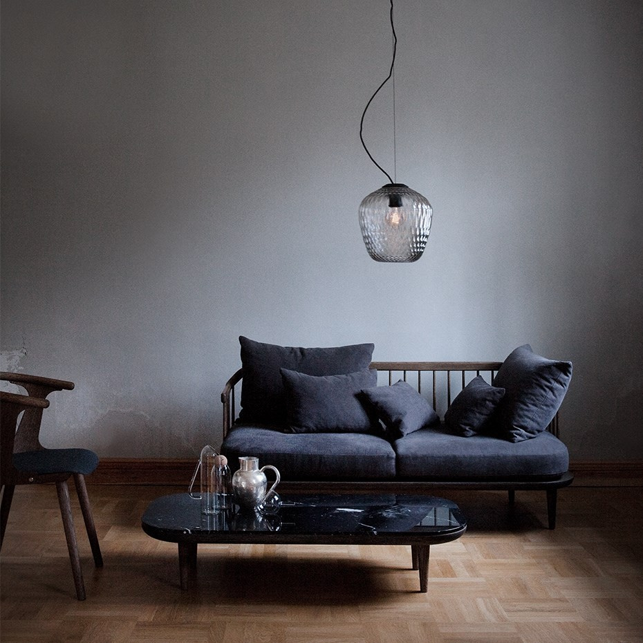 Blown Pendel SW3 Ø28cm Silver Lustre