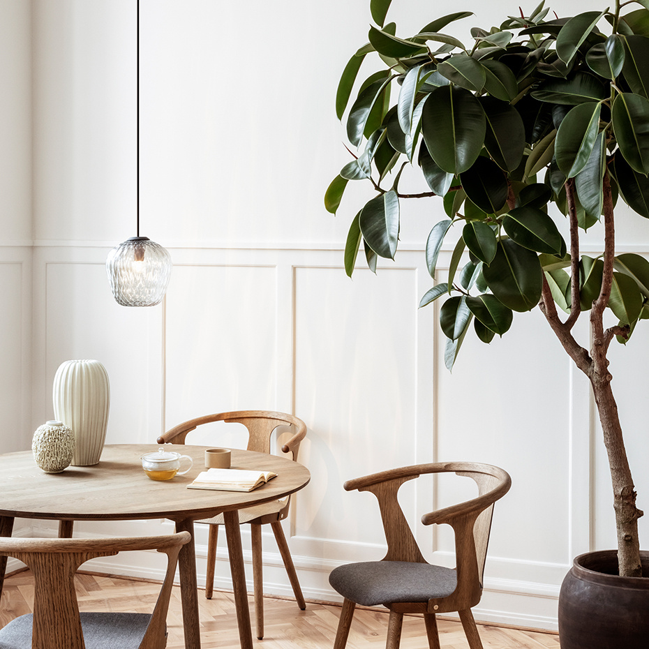 Blown Pendel SW4 Ø23cm Silver Lustre