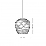 Blown Pendel SW4 Ø23cm Silver Lustre Blown Pendel SW4 Ø23cm Silver Lustre