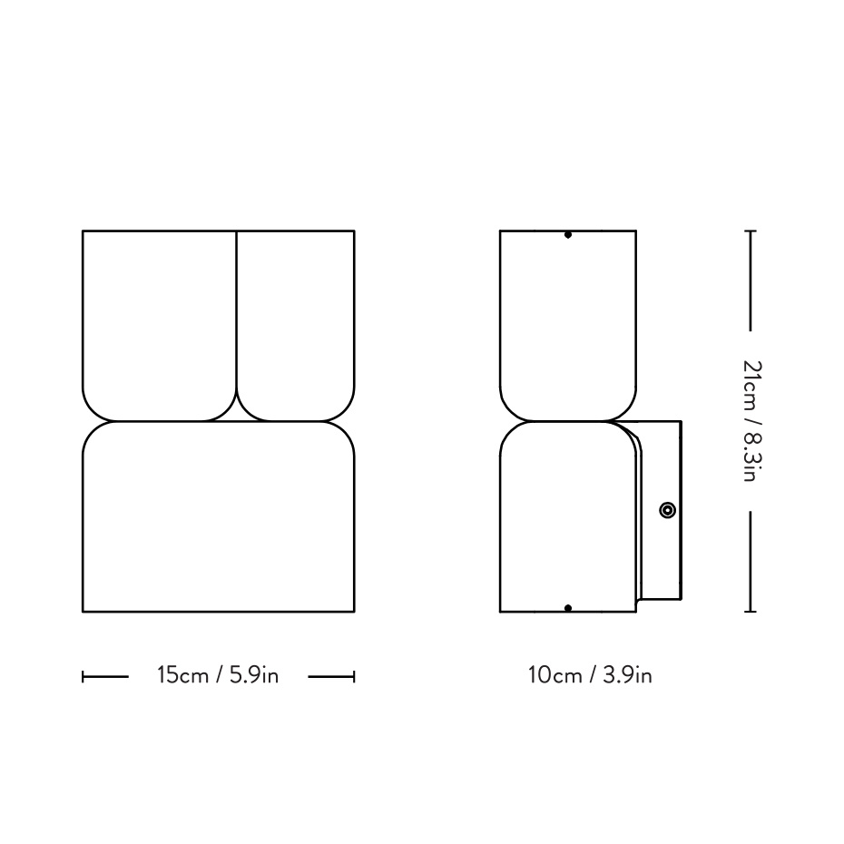Tabata Vägglampa LN10 Black