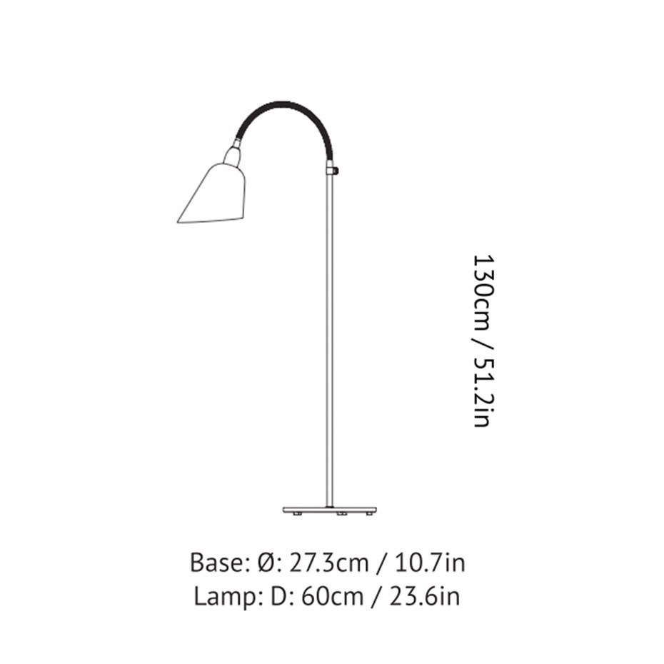 Bellevue Golvlampa AJ7 Anniversary Edition Stone Grey & Bronzed Brass