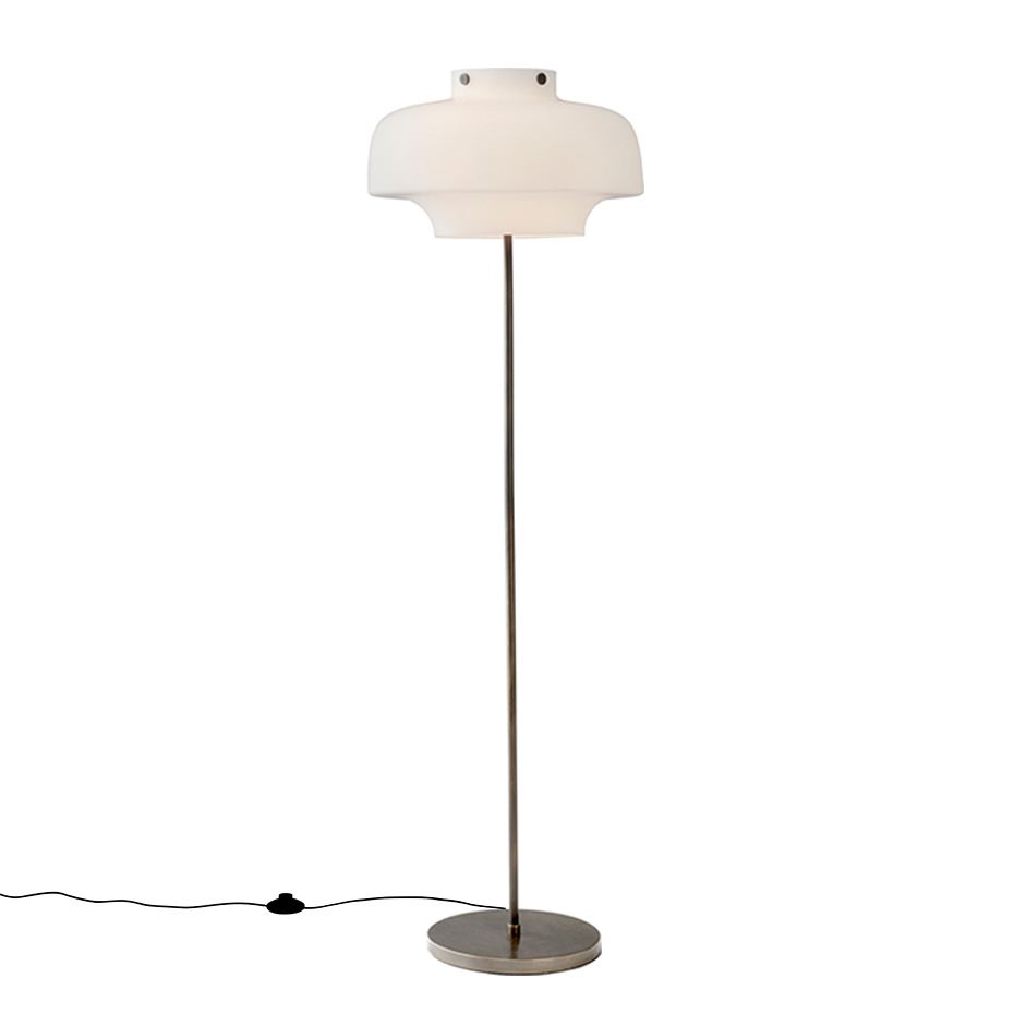 Copenhagen Golvlampa SC14 Opal Glass & Bronzed Brass