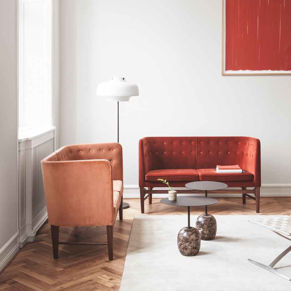 Copenhagen Golvlampa SC14 Opal Glass & Bronzed Brass