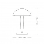 Herman Bordslampa SHY3 Opal Glass w. Walnut & Cream Marble Herman Bordslampa SHY3 Opal Glass w. Walnut & Cream Marble