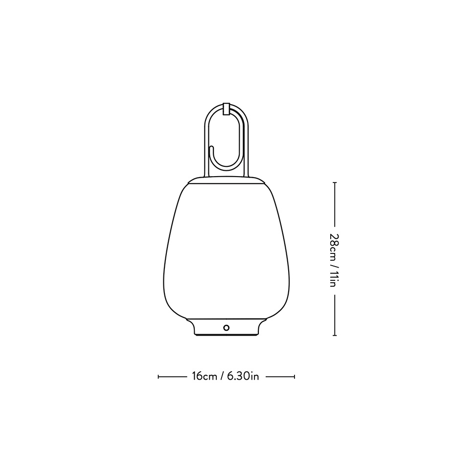 Lucca Bordslampa SC51 Portable Opal Glass & Black