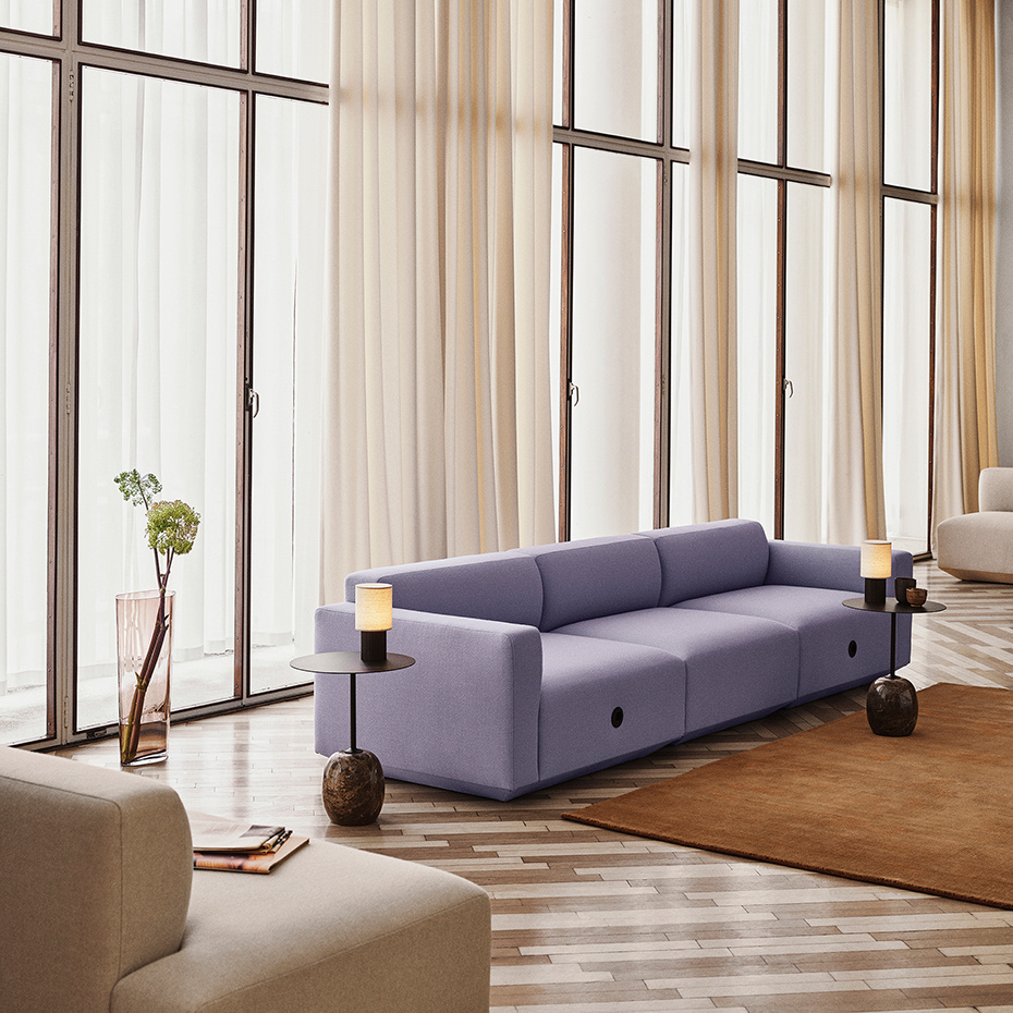 Manhattan Bordslampa SC52 Portable Canvas & Bronzed Brass