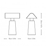 Caret Bordslampa MF1 Portable Silk Grey Caret Bordslampa MF1 Portable Silk Grey