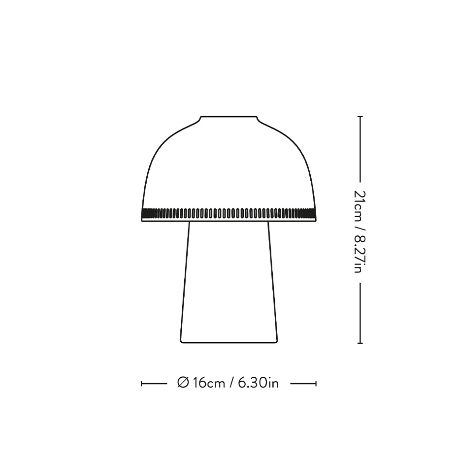 Raku Bordslampa SH8 Portable Beige Grey & Bronzed