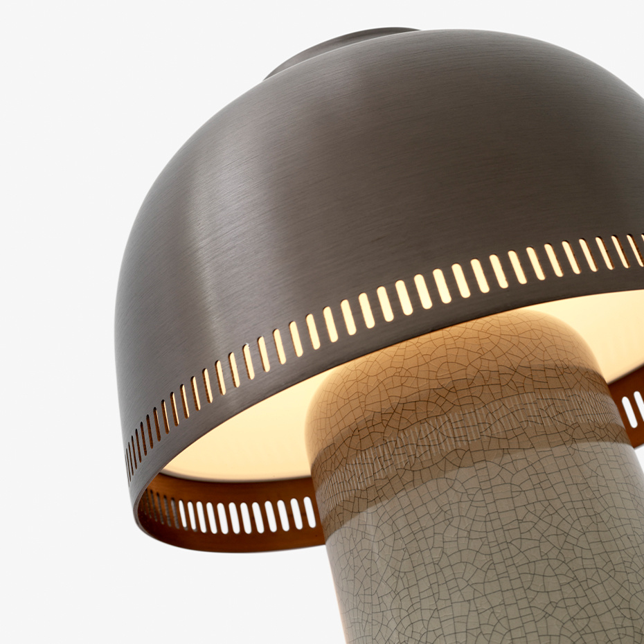 Raku Bordslampa SH8 Portable Beige Grey & Bronzed