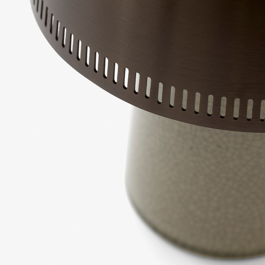 Raku Bordslampa SH8 Portable Beige Grey & Bronzed