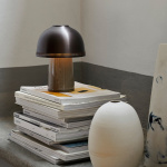 Raku Bordslampa SH8 Portable Beige Grey & Bronzed Raku Bordslampa SH8 Portable Beige Grey & Bronzed