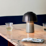 Raku Bordslampa SH8 Portable Beige Grey & Bronzed Raku Bordslampa SH8 Portable Beige Grey & Bronzed
