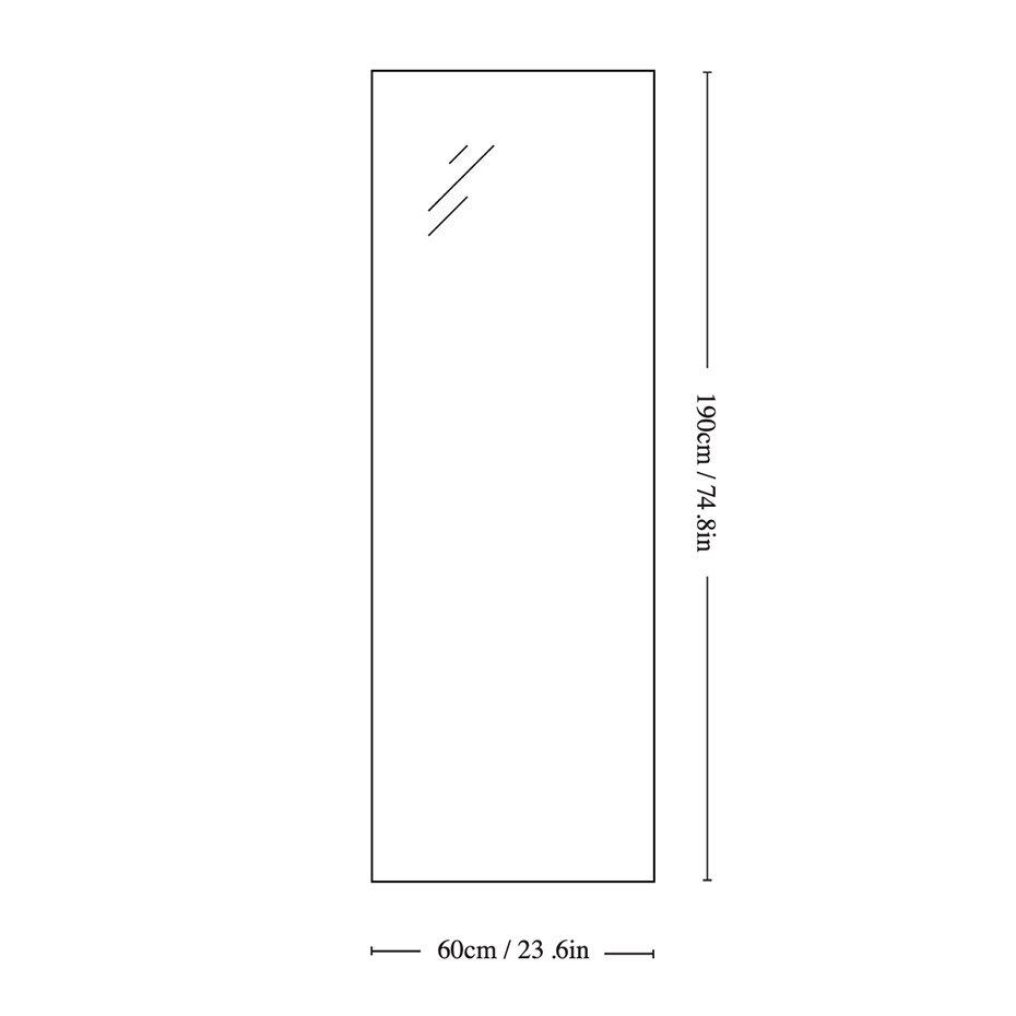 Amore Spegel SC50 190x60cm Bronzed Brass