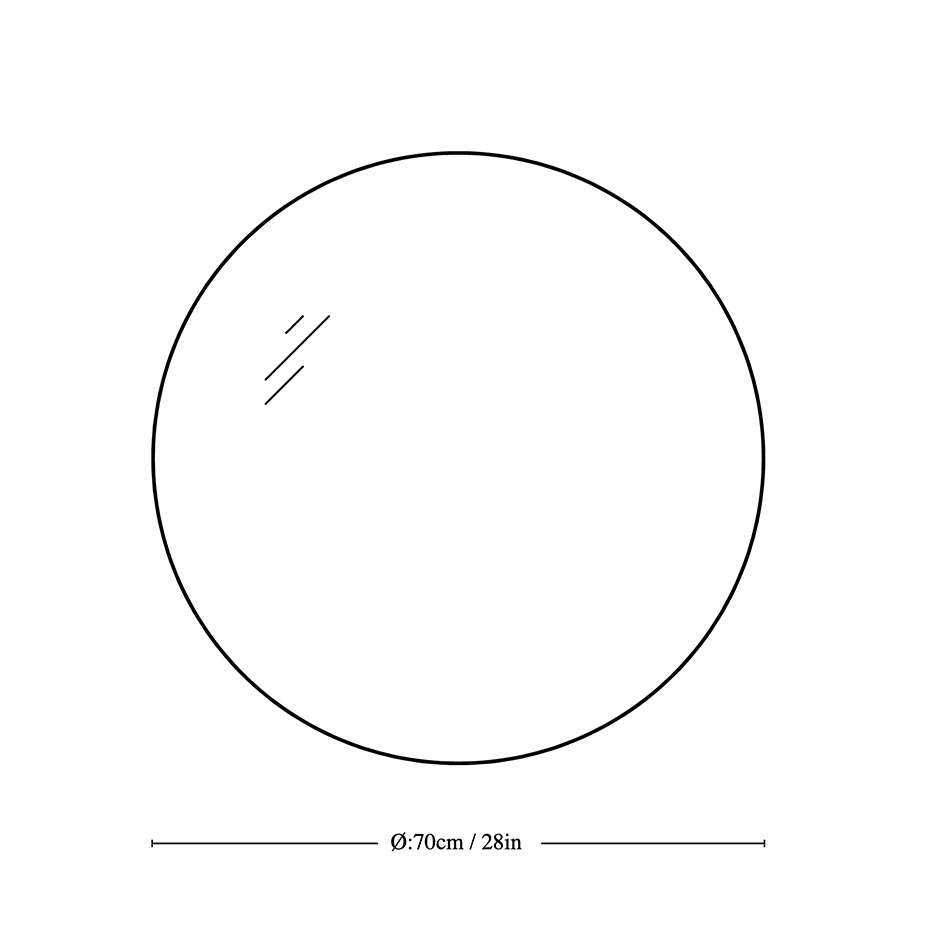 Amore Spegel SC56 Ø70cm Bronzed Brass