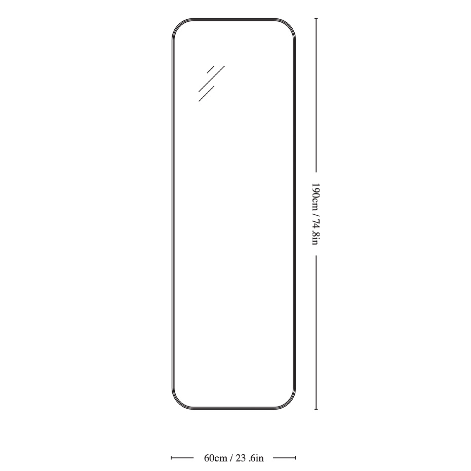 Sillon Spegel SH7 190x60cm Polished Stainless Steel