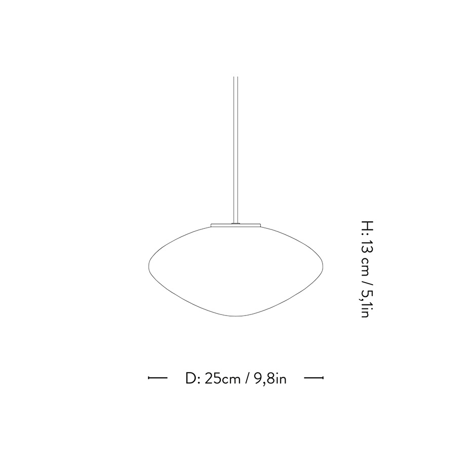 Mist Pendel AP15 Ø25cm Opal Glass