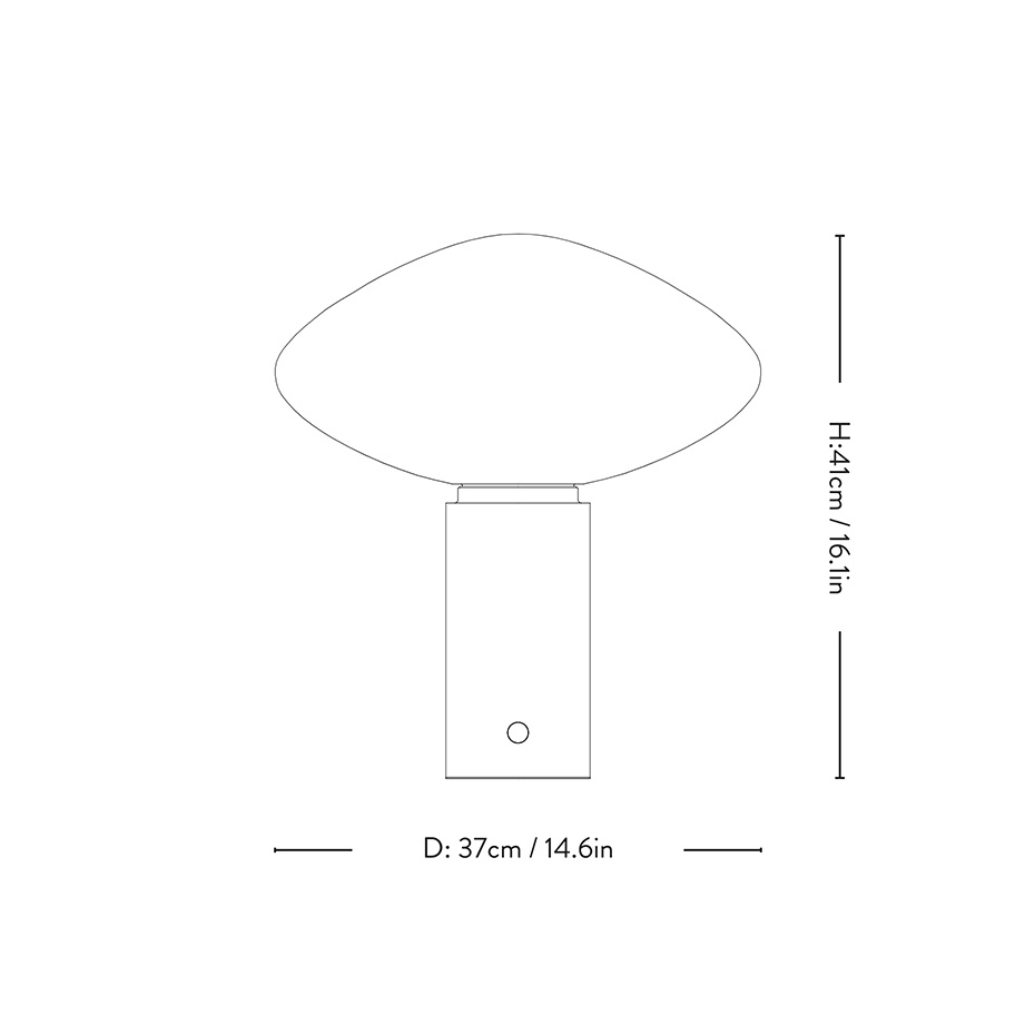 Mist Bordslampa AP17 Opal Glass & Guatemala Verde Marble