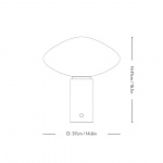 Mist Bordslampa AP17 Opal Glass & Guatemala Verde Marble Mist Bordslampa AP17 Opal Glass & Guatemala Verde Marble