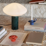 Mist Bordslampa AP17 Opal Glass & Guatemala Verde Marble Mist Bordslampa AP17 Opal Glass & Guatemala Verde Marble