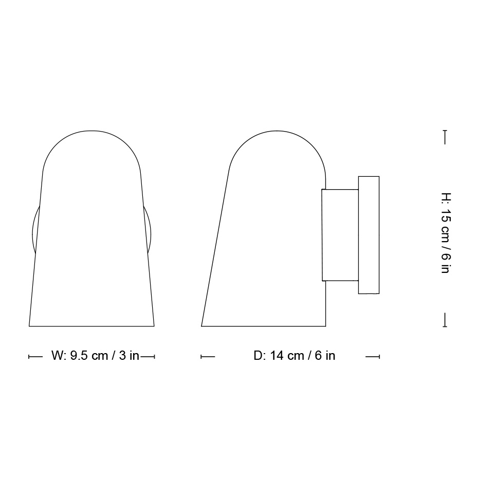 Solid Vägglampa SC104 Black