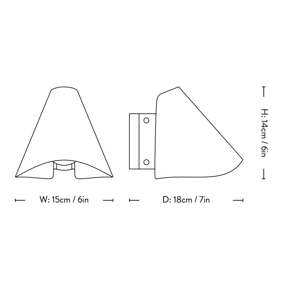 Bonnet Vägglampa SC103 Bronzed & Black