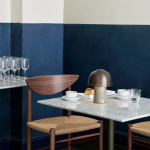 Raku Bordslampa SH8 Portable Blue Green & Brass Raku Bordslampa SH8 Portable Blue Green & Brass