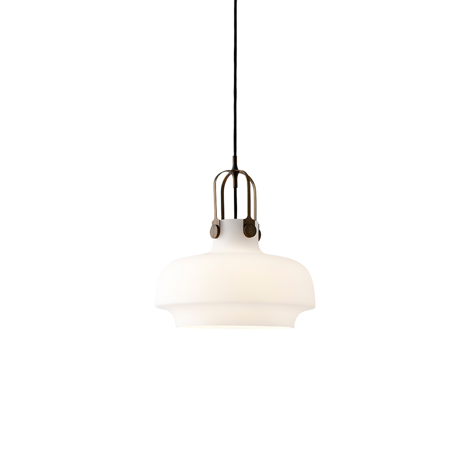 Copenhagen Pendel SC7 Ø35cm Opal Glass & Bronzed Brass