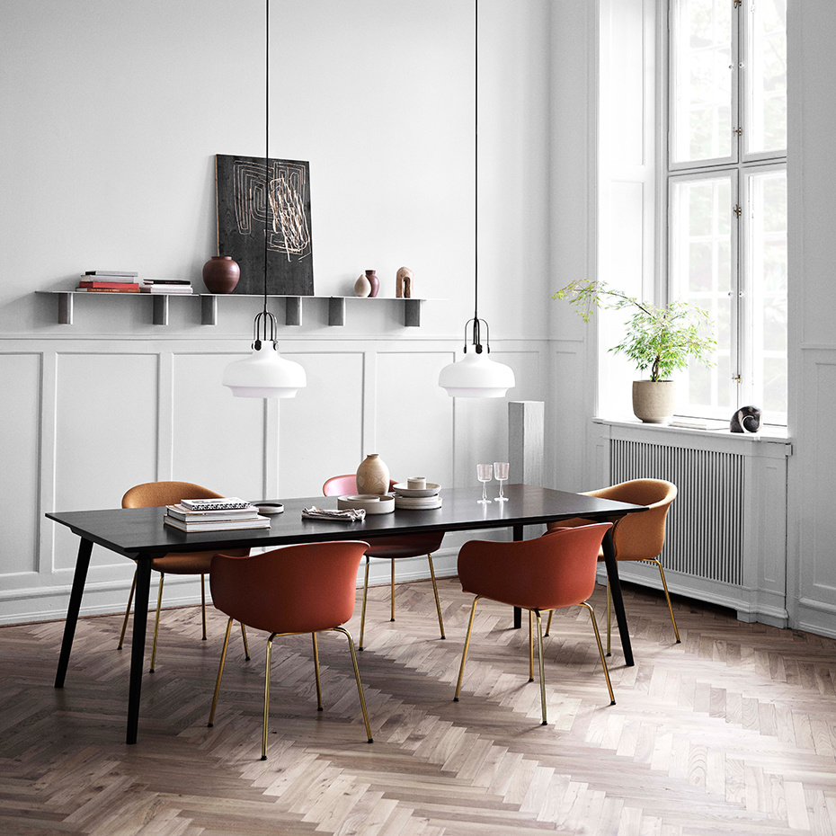 Copenhagen Pendel SC7 Ø35cm Opal Glass & Bronzed Brass