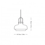 Copenhagen Pendel SC7 Ø35cm Opal Glass & Bronzed Brass Copenhagen Pendel SC7 Ø35cm Opal Glass & Bronzed Brass