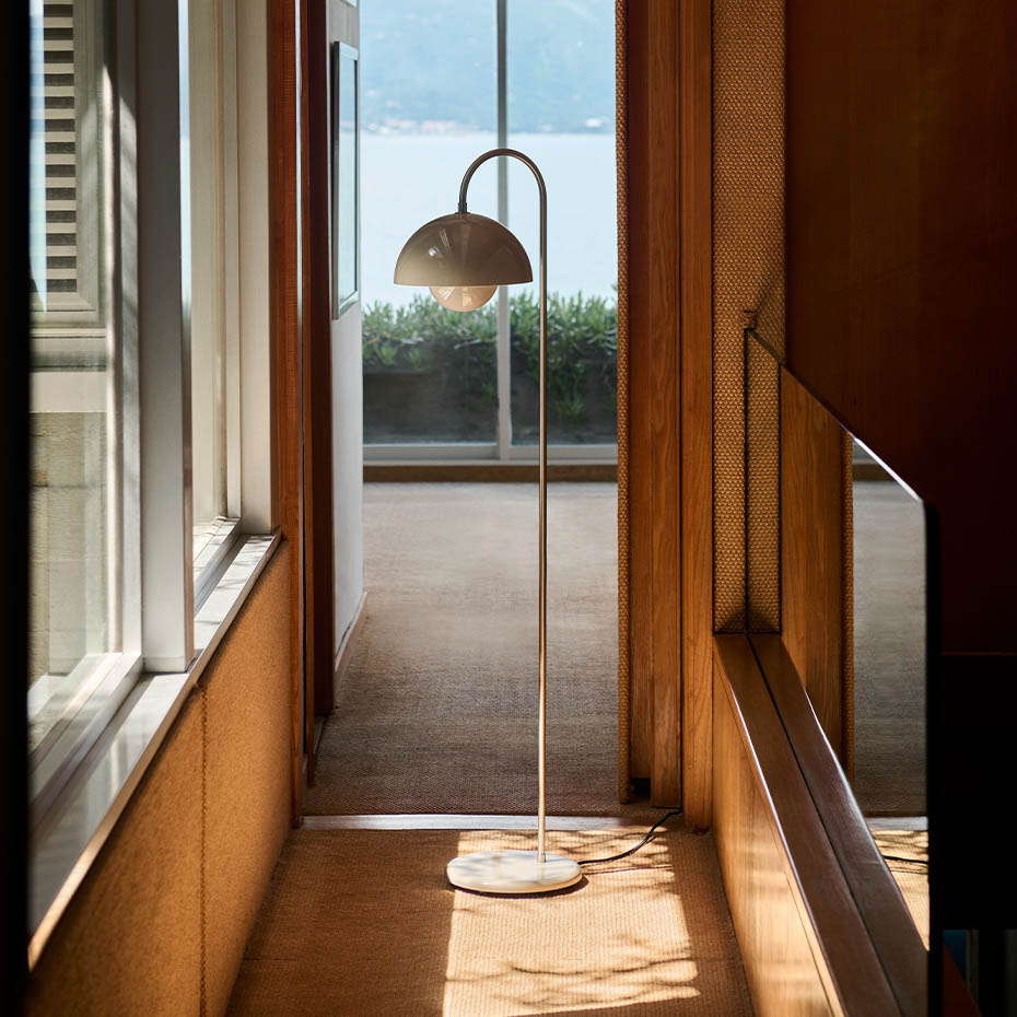 Flowerpot Golvlampa VP12 Grey Beige