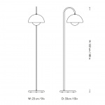 Flowerpot Golvlampa VP12 Chrome-Plated Flowerpot Golvlampa VP12 Chrome-Plated