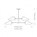 Bonnet Ljuskrona SC91 H40cm Bronzed & Black Bonnet Ljuskrona SC91 H40cm Bronzed & Black